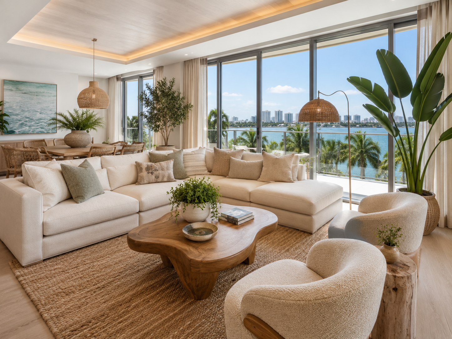 Refurnished short-term rental interior