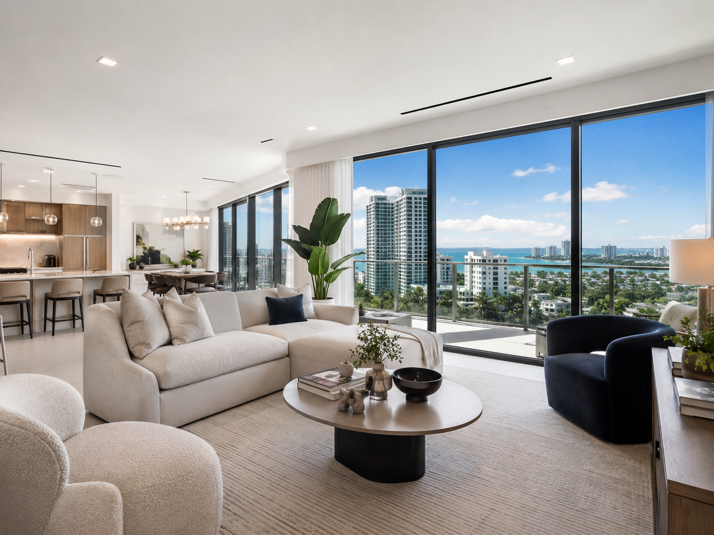 Refurnished short-term rental interior